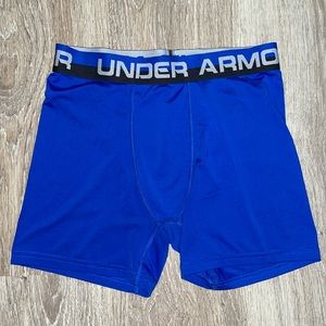 Boys Under Armour Underwear Blue Silky Stretch Boxer Briefs - Youth Large (YLG)